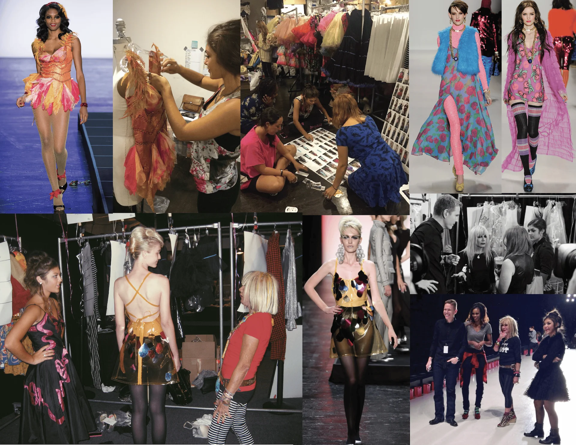 Betsey Johnson fashion show behind-the-scenes and runway moments