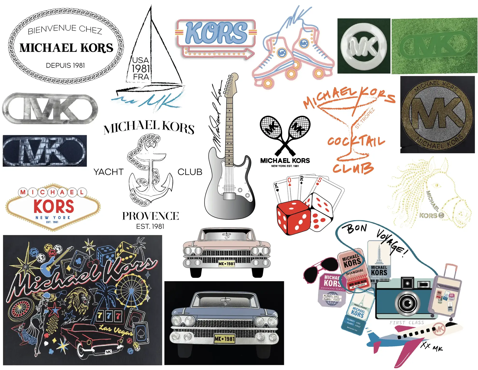 Michael Kors brand identity and logo variations