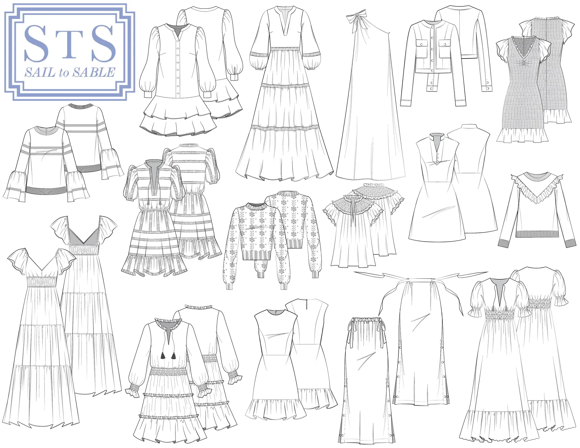 Sail to Sable fashion sketches collection