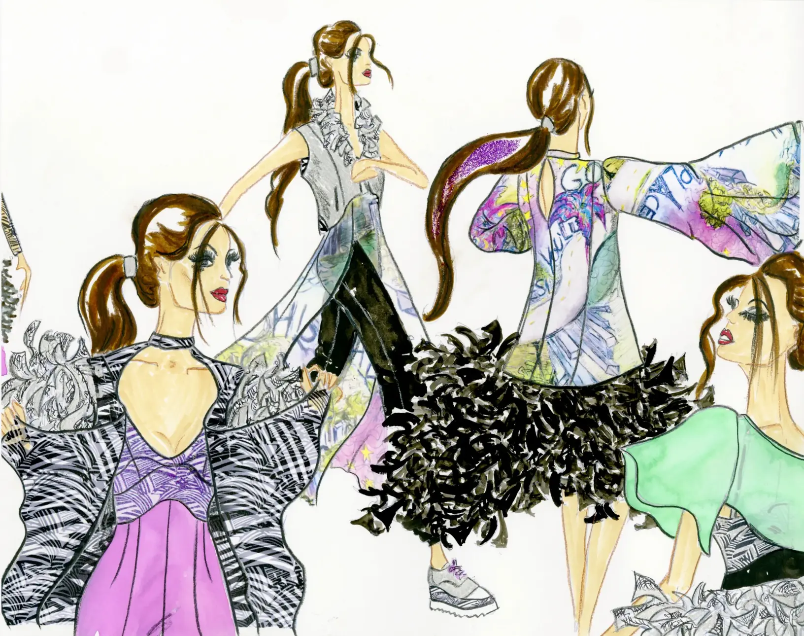 Detailed view of Marist College Senior Thesis collection showing textural elements and print details